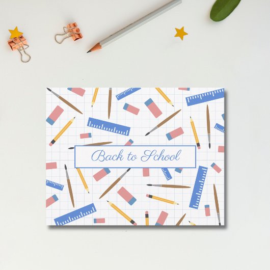 Muster für Schulbedarf Postkarte