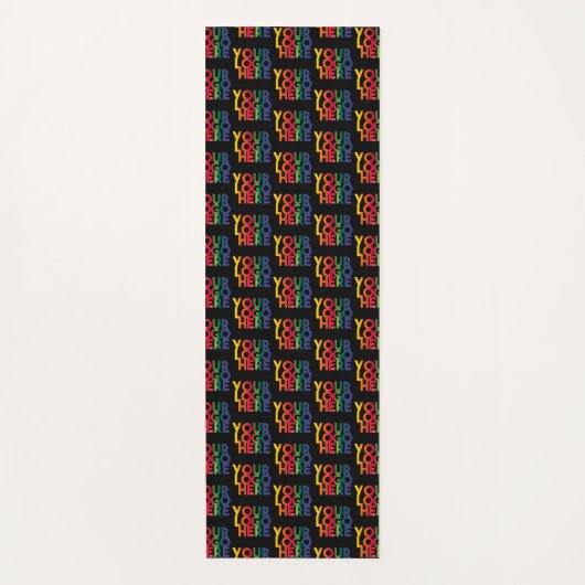 Muster für Schwarz-Einfaches Firmenlogo Yogamatte (Vorderseite)