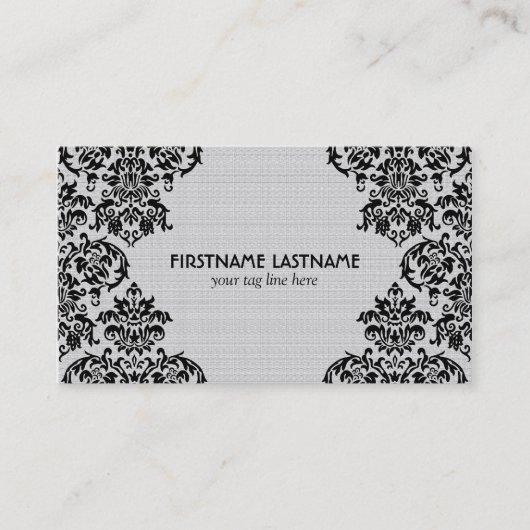 Muster für Schwarz-Weiß-Blumen Visitenkarte (Vorderseite)