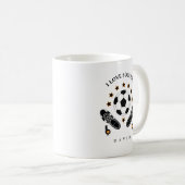Muster für Schwarz-Weiß-Fußball-Sportgeräte Kaffeetasse (VorderseiteRechts)