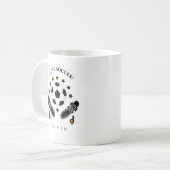 Muster für Schwarz-Weiß-Fußball-Sportgeräte Kaffeetasse (Vorderseite Links)
