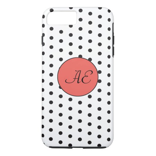 Muster für Schwarz-Weiß-Polka-Punkte Case-Mate iPhone Hülle (Rückseite)