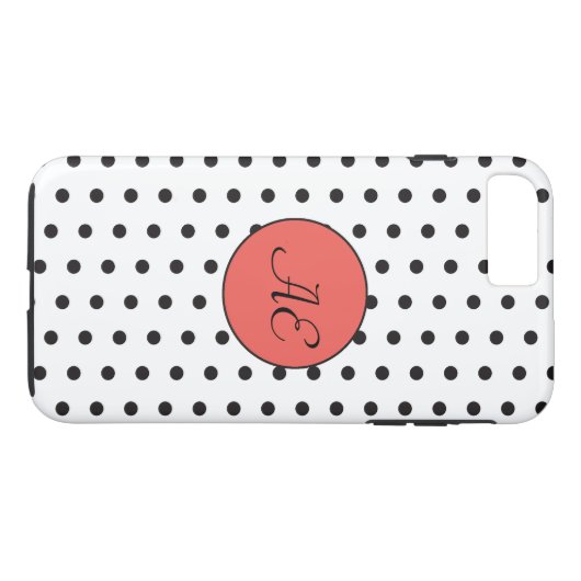 Muster für Schwarz-Weiß-Polka-Punkte Case-Mate iPhone Hülle (Rückseite (Horizontal))