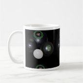 Muster für Schwarz-Weiß-Rasen, Kaffeetasse (Links)