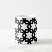 Muster für Schwarz-weiße geometrische Coole Sterne Kaffeetasse (Mittel)