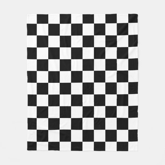 Muster für Schwarz-weiße geprüfte Karo Fleecedecke (Vorderseite)