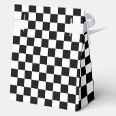 Muster für Schwarz-weiße geprüfte Karo Geschenkschachtel (Rückseite)