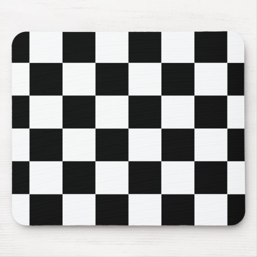 Muster für Schwarz-weiße geprüfte Karo Mousepad (Vorne)