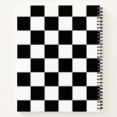 Muster für Schwarz-weiße geprüfte Karo Notizblock (Rückseite)