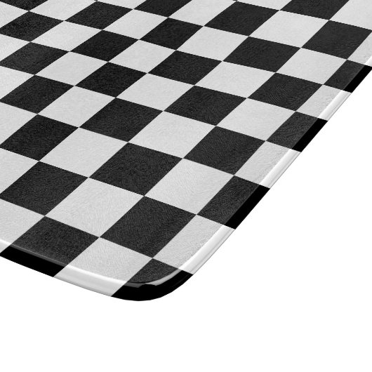 Muster für Schwarz-weiße geprüfte Karo Schneidebrett (Ecke)