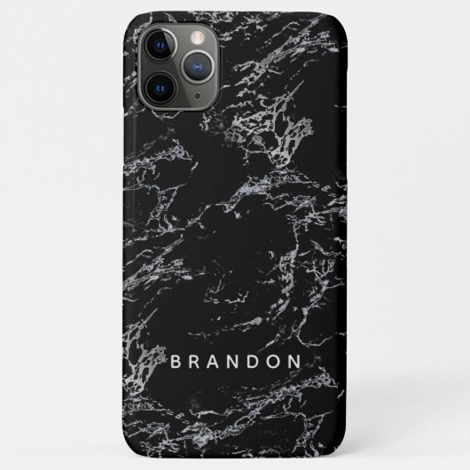 Muster für Schwarz-weiße Marmorstäbchen Case-Mate iPhone Hülle (Rückseite)