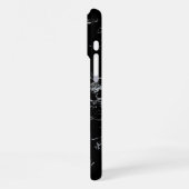 Muster für Schwarz-weiße Marmorstäbchen iPhone Hülle (Linke Seite)