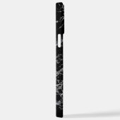 Muster für Schwarz-weiße Marmorstäbchen iPhone Hülle (Rechte Seite)