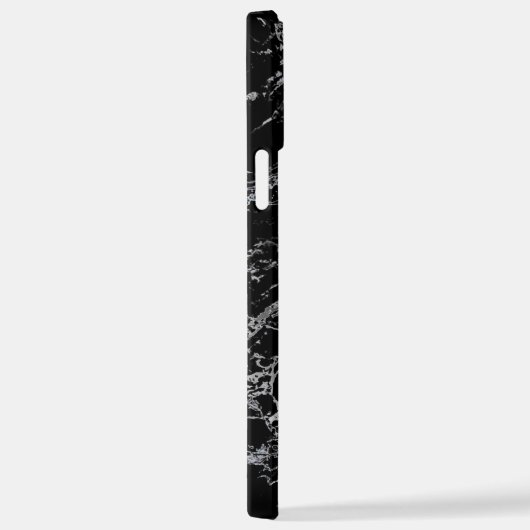 Muster für Schwarz-weiße Marmorstäbchen iPhone Hülle (Rechte Seite)