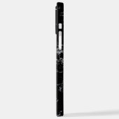 Muster für Schwarz-weiße Marmorstäbchen iPhone Hülle (Linke Seite)