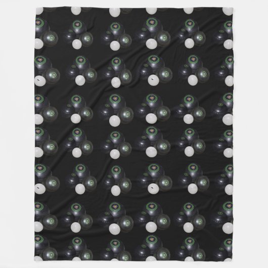 Muster für Schwarz-weiße Rasenbögen, Fleecedecke (Vorderseite)