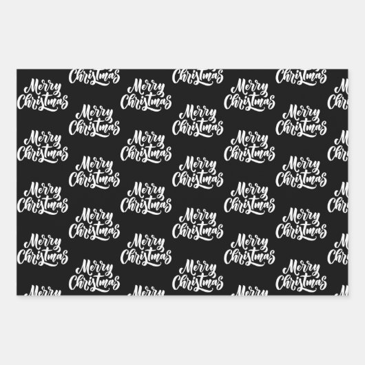 Muster für Schwarz-weiße rote Kerzen Geschenkpapier Set (Vorderseite 3)