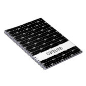 Muster für Schwarz-weiße Sticks und gepunktete Lin Notizblock (Rechte Seite)