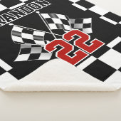 Muster für Schwarz-weiße überprüfte Flags für indi Sherpadecke (3/4)