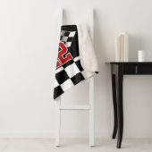 Muster für Schwarz-weiße überprüfte Flags für indi Sherpadecke (Beispiel)