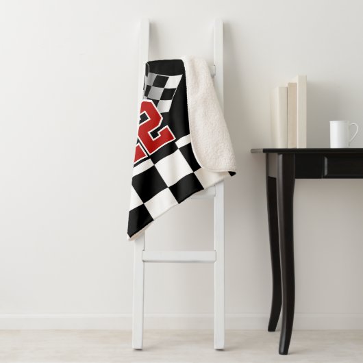 Muster für Schwarz-weiße überprüfte Flags für indi Sherpadecke (Beispiel)