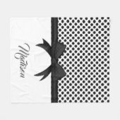 Muster für schwarze Bögen und Punkte Fleecedecke (Vorderseite (Horizontal))