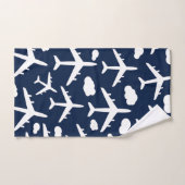 Muster für schwarze Flugzeuge Badhandtuch Set (Handtuch)