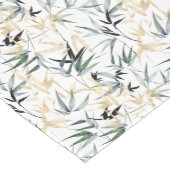 Muster für schwarze Indizes und grüne schmale Blät Mittelgroßer Tischläufer (Ecke)