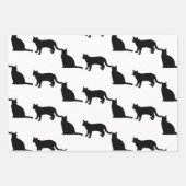 Muster für schwarze Katzen und Maus Geschenkpapier Set (Vorderseite 2)