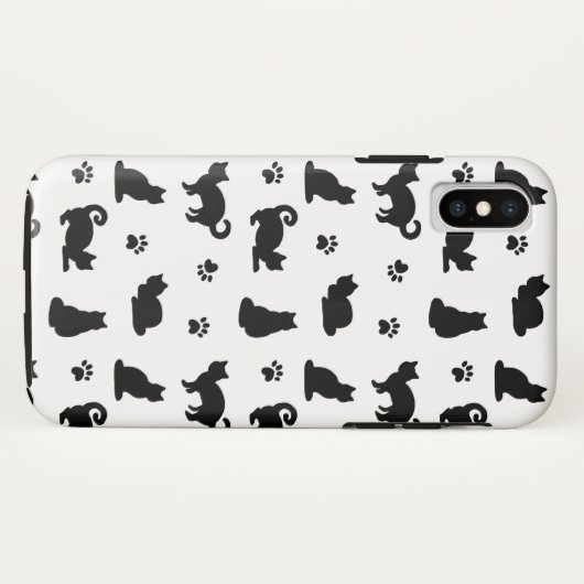 Muster für Schwarze Katzen und Paw Case-Mate iPhone Hülle (Rückseite (Horizontal))