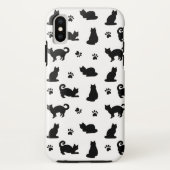 Muster für Schwarze Katzen und Paw Case-Mate iPhone Hülle (Rückseite)