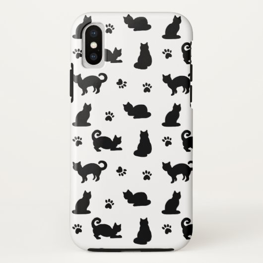 Muster für Schwarze Katzen und Paw Case-Mate iPhone Hülle (Rückseite)