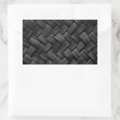 Muster für schwarze Korbflechte Rechteckiger Aufkleber (Tasche)