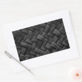 Muster für schwarze Korbflechte Rechteckiger Aufkleber (Umschlag)