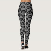 Muster für schwarze Lippen Leggings (Rückseite)