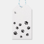 Muster für schwarze Paws Geschenkanhänger (Vorderseite)