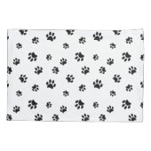 Muster für schwarze Paws Kissenbezug (Rückseite-Links)