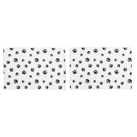 Muster für schwarze Paws Kissenbezug (Vorderseite-Set)