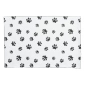 Muster für schwarze Paws Kissenbezug (Vorderseite-Links)