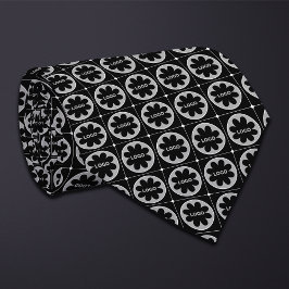Muster für schwarze runde Logos Krawatte