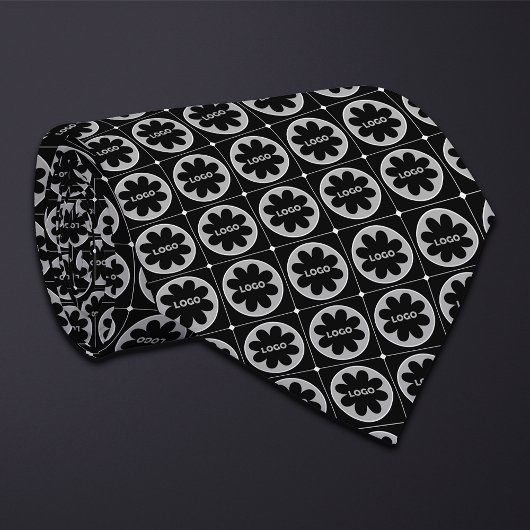 Muster für schwarze runde Logos Krawatte