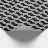 Muster für schwarze Schafe Silhouetten Geschenkpapier (Ecke)