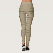 Muster für schwarze und beige Streifen Leggings (Rückseite)