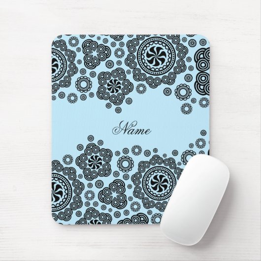 Muster für schwarze und blaue Kreise Mousepad (Mit Mouse)