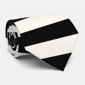 Muster für schwarze und cremefarbene Streifen Krawatte (Gerollt)