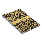 Muster für schwarze und goldene Leoparden Notizblock (Rechte Seite)