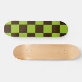 Muster für schwarze und grüne Quadrate Skateboard (Horizontal)