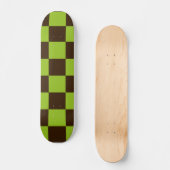Muster für schwarze und grüne Quadrate Skateboard (Vorderseite)