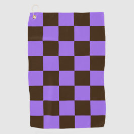 Muster für schwarze und Lila eckige Quadrate Golfhandtuch