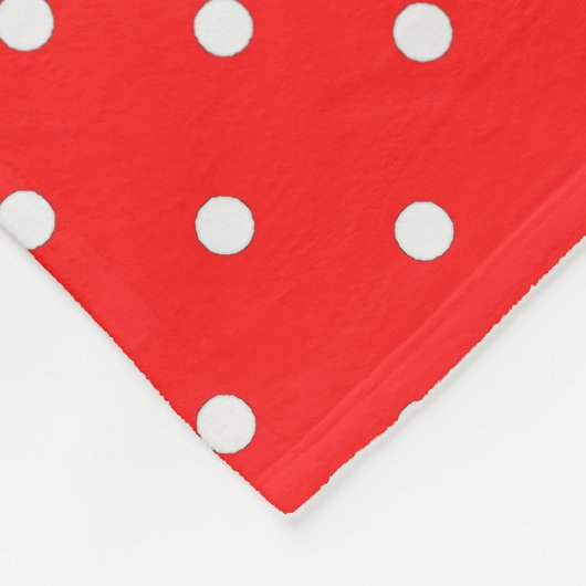 Muster für schwarze und rote Punkte Fleecedecke (Ecke)